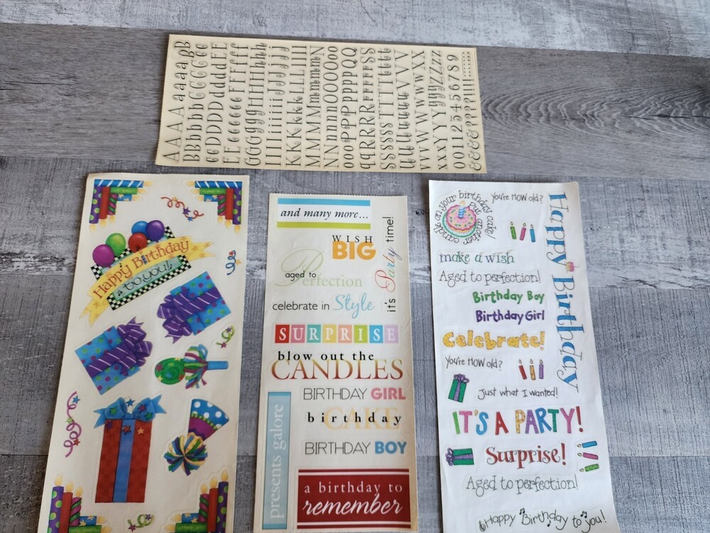Jumbo Sticker Sheet - MAMBI Birthday Presents + Scrapbooking NEW Retired #39